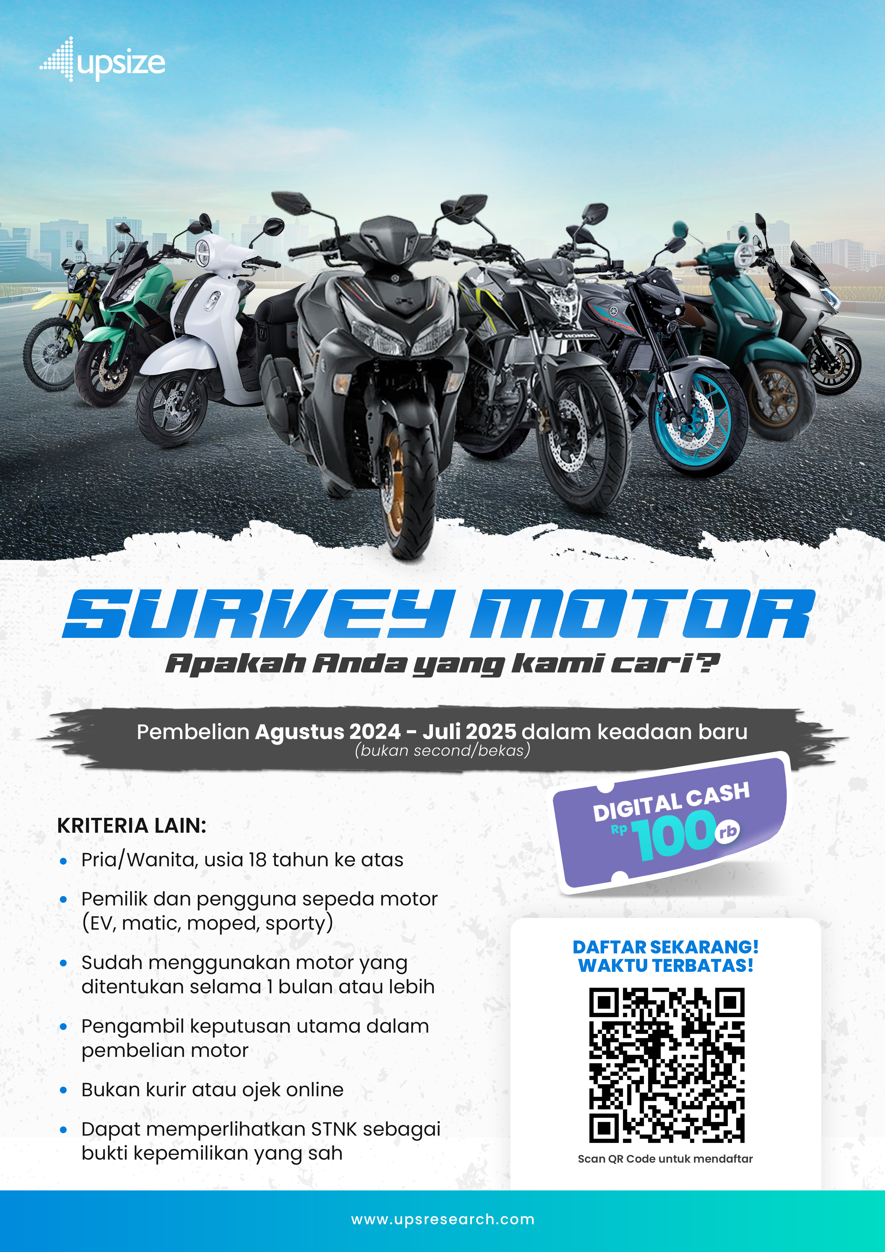 Upsize Research Event – Calling Recent Motorcycle Buyers!